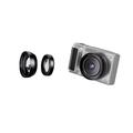 Fotocamera digitale ad alta definizione 1500 mAh, zoom 16x opzionale, retro, schermo girevole da 2,8 pollici, 64 milioni di pixel, video HD 4K, bianco, nero e argento, per fidanzato e fidanzata