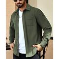 Per uomo Giacca Leggera Giacca in Velluto a Coste Giacca Casual Vacanza Quotidiano Resistente all'usura Tasca Primavera Autunno Semplice Moda Classico Bavero Regolare Nero Blu marino Cammello Marrone