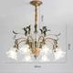 Lampadario a LED bianco caldo 4/6/8 luci 60 cm/80 cm di lusso europeo in cristallo, design unico, lampadario francese retrò per camera da letto, sala da pranzo, 110-240 V