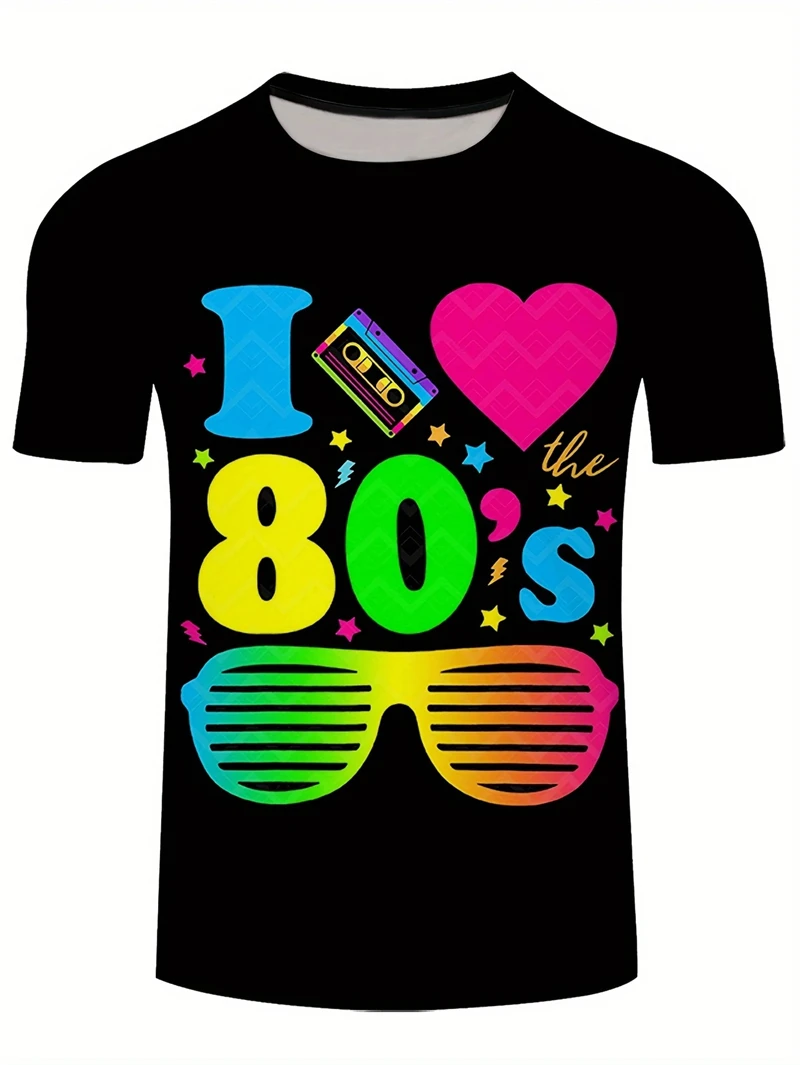 Vintage 80er Jahre Grafik T-Shirt Männer Frauen Sommer 3D gedruckt lässig Kurzarm T-Shirts Hip Hop Straße Harajuku übergroße Kinder T-Shirts