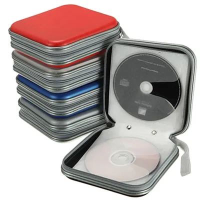 Double-side CD DVD Storage Sleeve Case Organizer Holder Hard Box Portable 40pcs Capacity Disc Wallet