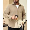 Per uomo Giacca Leggera Giacca in Velluto a Coste Giacca Casual Vacanza Quotidiano Resistente all'usura Tasca Primavera Autunno Semplice Moda Classico Bavero Regolare Nero Blu marino Cammello Marrone