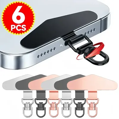 Anti-Lost Phone Lanyard Universal Replacement Connector Tether Tab Clip Metal Card Pad Adapter for