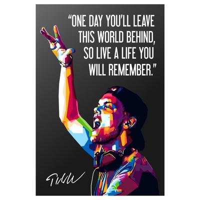 TEMU 12x18 Inch -inspired Canvas Wall Art, Vibrant Anime-style Poster With Motivational Quote, Dj Illustration For Decor, Motivational Wall Art|vibrant Illustration| Canvas, Poster Wall Art Image