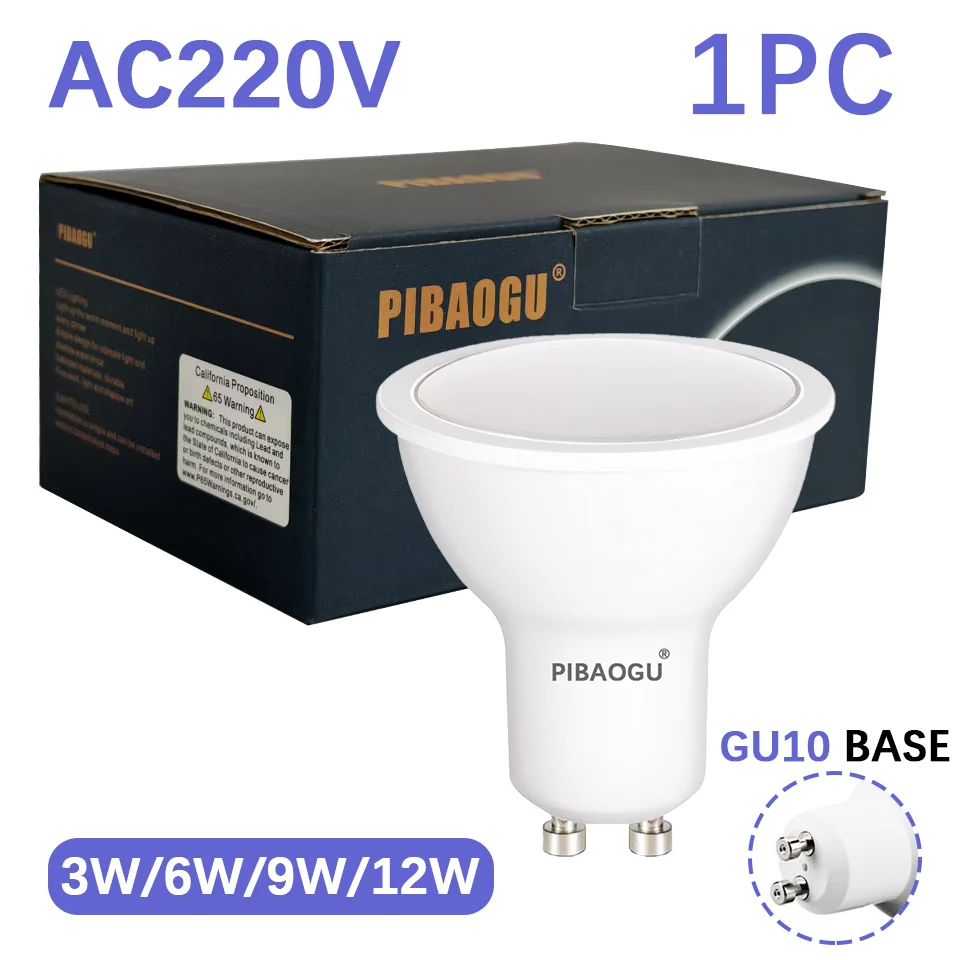 GU10 LED-Leuchten Strahler AC220V 120 ° LED-Strahler, LED-Leuchten, 3 W, 6 W, 9 W, 12 W, GU10, MR16, Strahler für Zuhause, Wohnzimmer, Schlafzimmer