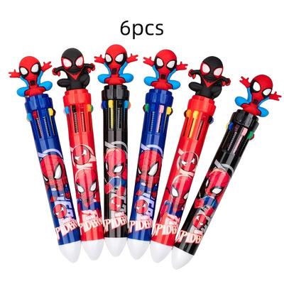 TEMU [authorized] 6pcs --in-1 Retractable Ballpoint Pen 0.7mm -man School Office Supplies Image