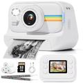 Fotocamera digitale per bambini con stampa istantanea, 1080p HD, schermo da 2,0 pollici, zoom, video, foto, 32 GB, regalo per compleanno e festival, giocattolo digitale.