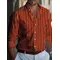 2024 autunno/inverno nuova camicia da uomo 3D Line Pattern camicia da uomo stampata camicia a maniche lunghe Casual quotidiana camicia da uomo con bottoni
