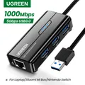 UGREEN USB3.0 HUB Adattatore Ethernet 1000Mbps USB a RJ45 Per Il Computer Portatile Xiaomi Mi Box S/3 Windows Ethernet HUB USB Lan Scheda di Rete