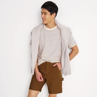 Stretch Canvas Carpenter Shorts, Men, size: 32, regular, Brown, Cotton, by Lands' End
