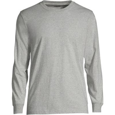 Super-T Long Sleeve T-shirt, Men, size: 50-52, regular, Grey, Cotton, by Lands' End