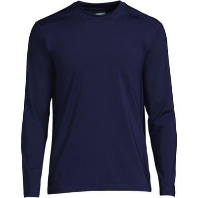 Long Sleeve Rash Vest, Men, size: 46-48, regular, Blue, by Lands' End