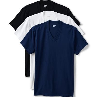 V-neck T-shirt - 3-pack, Men, size: 42-44, regular, Misc, Cotton, by Lands' End