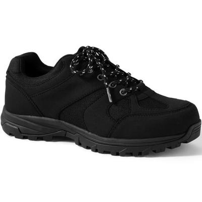 Waterproof Trekker Shoes, Men, size: 9, regular, Black, Leather, by Lands' End