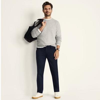 Ultimate Chinos, Slim Fit, Men, size: 32, regular, Blue, Cotton/Spandex/Polyester, by Lands' End