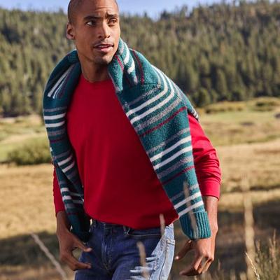 Super-T Long Sleeve T-shirt, Men, size: 34-36, regular, Red, Cotton, by Lands' End