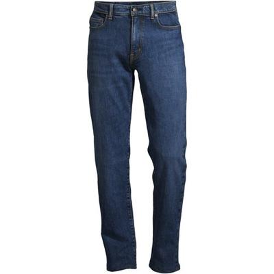 Stretch Jeans, Comfort Waist, Men, size: 33, regular, Blue, Cotton-blend, by Lands' End