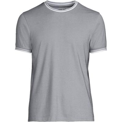Soft Piqué T-shirt, Men, size: 42-44, regular, Grey, Cotton-blend/Poly-blend, by Lands' End