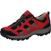 Trekkingschuh WALDLÄUFER "HOLLY", Damen, Gr. 7 (40,5), rot (rot, schwarz), Nubukleder, Textil, kontrastfarbene Details, casual, Schuhe, Outdoorschuh, Wanderschuh, Schnürschuh in Komfortweite H (= sehr weit)