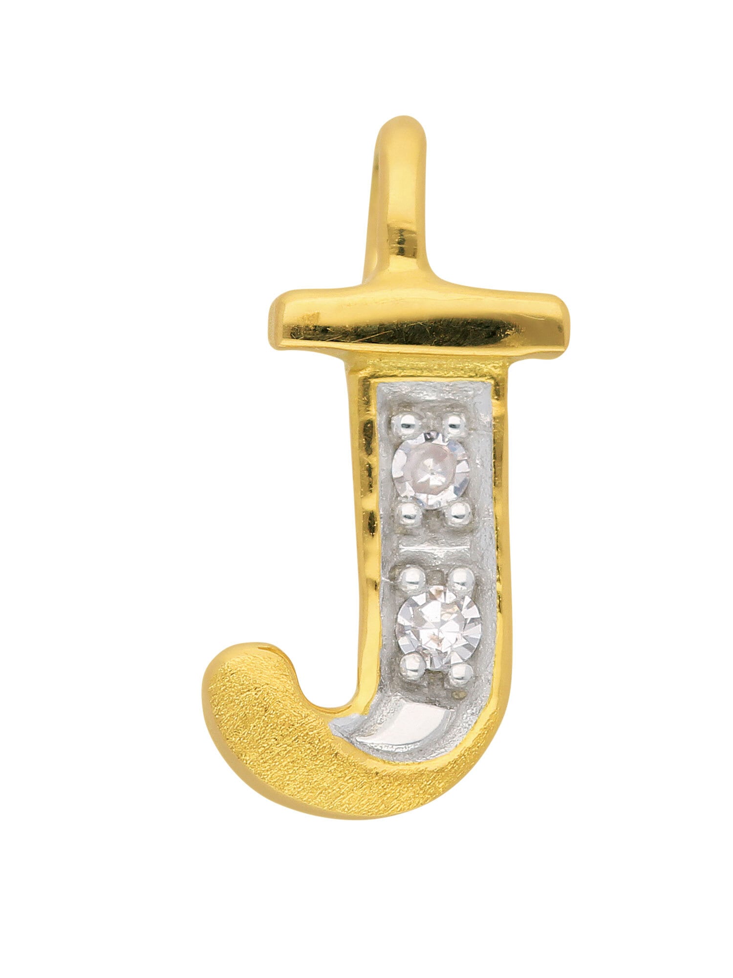 Buchstabenanhänger ADELIA´S "Damen Gold Schmuck 585 Gold Buchstabenanhänger mit Diamant", gold, Schmuckanhänger, Damen, 0,02 VVS = sehr sehr kleine Einschlüsse mit Diamant, Gold, mit Diamant Goldschmuck für Damen & Herren