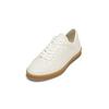 Sneaker MARC O'POLO "aus edlem Rindleder", Herren, Gr. 43, weiß (weiß cotton), Obermaterial: 100% Leder (Rind), unifarben, Schuhe