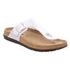 Zehentrenner ROHDE "RODIGO", Damen, Gr. 35, silber (silberfarben), Lederimitat, metallic, casual, Schuhe, mit verstellbarer Schnalle