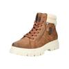 Schnürstiefelette TOM TAILOR "Tom Tailor Stiefelette Lederimitat/Textil", Damen, Gr. 39, braun (cognac), Lederimitat, Textil, casual, Schuhe