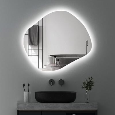 Wandspiegel mit beleuchtung Badspiegel LED Touch Modern Dreifarbiges Dimmbar (LED Spiegel Bad, Image