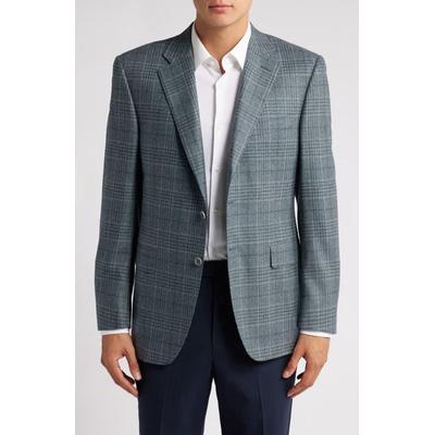 Siena Regular Fit Plaid Wool & Silk Sport Coat - Gray - Canali Jackets