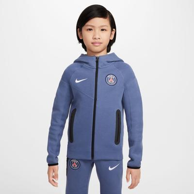 PSG Nike Tech Fleece Reißverschluss Hoodie - Diffusblau - Kinder Image