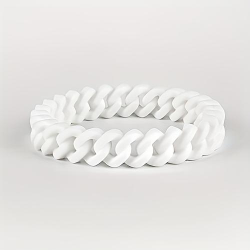 TEMU Bracelet torsadé en silicone pour hommes, , simple et élégant, bracelet en gel de silicone, pendentif, accessoire de mode pour hommes.
