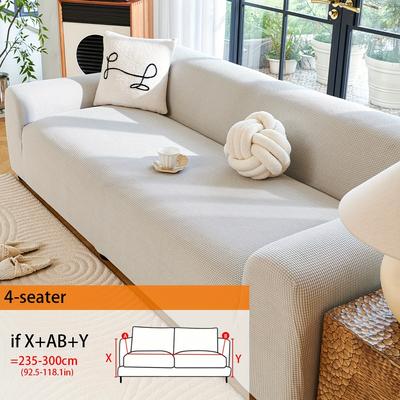TEMU 1pc Corn -patterned Sofa Cover - Anti-slip, Elastic, Machine Washable And Detachable, Provides Protection For Sofa Covers, Suitable For 1-4 Seater Sofas And Combination Sofas Image