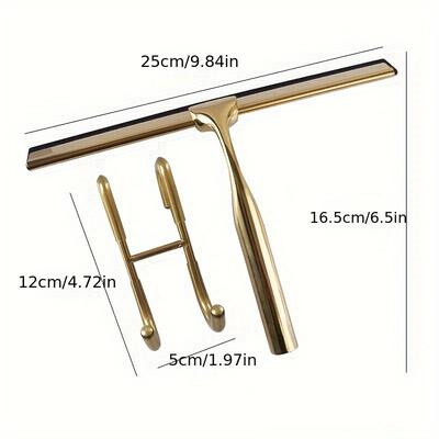 TEMU Premium Squeege Stainless Steel Shower Squeegee For Window And Car Glass Image