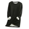 Tops for Women Trendy Lace Puff Sleeve Top Turtleneck Ladies Women Thermal Shirts V Neck Baseball Shirts Casual Tee Thermal Layer Shirt Knit Tops plus Size Long Sleeve Too 3 Quarter Black L
