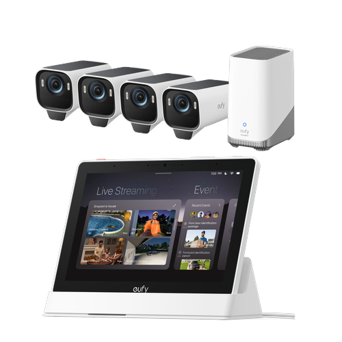 eufy Smart Display E10 + eufyCam S3 Pro 4-Cam Kit White