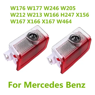 2X For W205 W176 W212 W213 W166 X156 W167 X166 W177 A B E C Class LED Car Door Welcome Projector