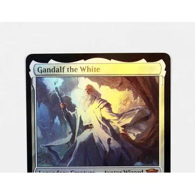 Holo/Foil Gandalf the White TCG magisches Kartenspiel Schwarz Hochwertiges Proxy-Spielkarten Image
