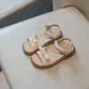 Kinder Sommer Neue Mädchen Sandalen Kleine Weiche sohlen Bogen Perle Prinzessin Schuhe Weichen sohlen Strand Schuhe Größe 23-35