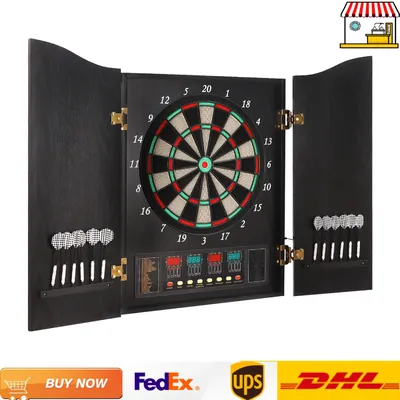 Elektrische Schrank-Dartscheibe mit 27 Spielen und 12 Darts-Dart-Anzeigetafeln für bis zu 16 Spieler Image