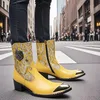 Britische Metall Spitzschuh Party Club Mann Schuhe Rot Motorrad Reißverschluss Stiefeletten Plus Größe Hochzeit Party Echtes Leder Kurzer Stiefel