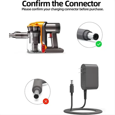 24V/17V Ladegerät passend für Dyson DC44 DC35 DC34 DC31 DC30 DC56 DC45 Staubsauger Power Ladeadapterkabel US-Stecker – A19G Image