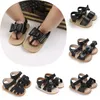 Schwarze Sommer-Sandalen für Neugeborene, 0–18 Monate, niedliche Schleife, weiche Gummisohle, rutschfest, atmungsaktiv, erste Paar Wanderschuhe für Babys