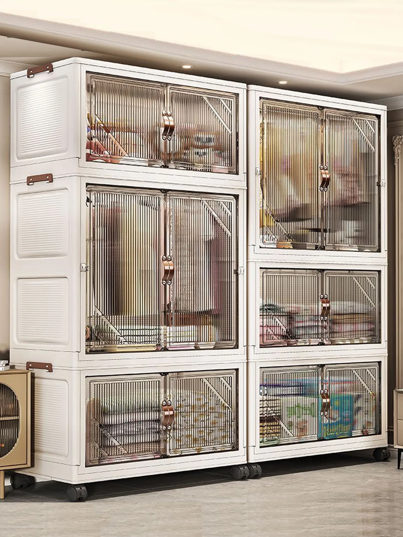 Kindergarderobe, Aufbewahrungsschrank, Wohnzimmer, faltbar, Schlafzimmer, Aufbewahrungsschrank, große Kapazität, einfacher Baby-Garderobe, multifunktional