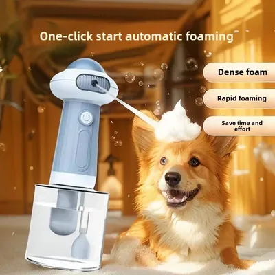Automatic Dog Soap Dispenser Wireless Mute USB Dog Grooming Frother Cat Deeper Cleaning Bath Shampoo Foam Sprayer Pet Supplies