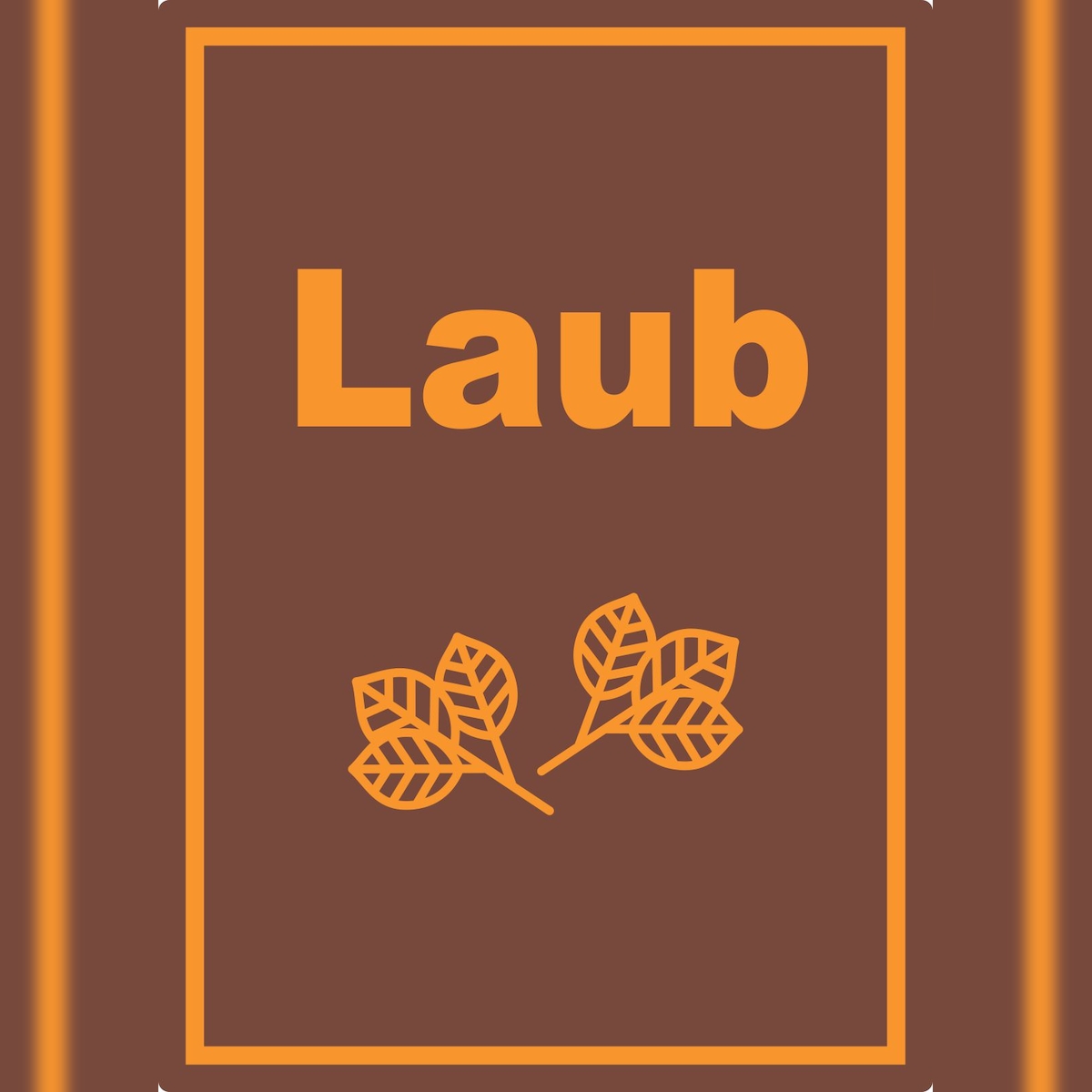 HB-Druck Laub Mülltrennung Aufkleber mit Text Symbol Blätter Blattwerk A7 (74x105mm) Image