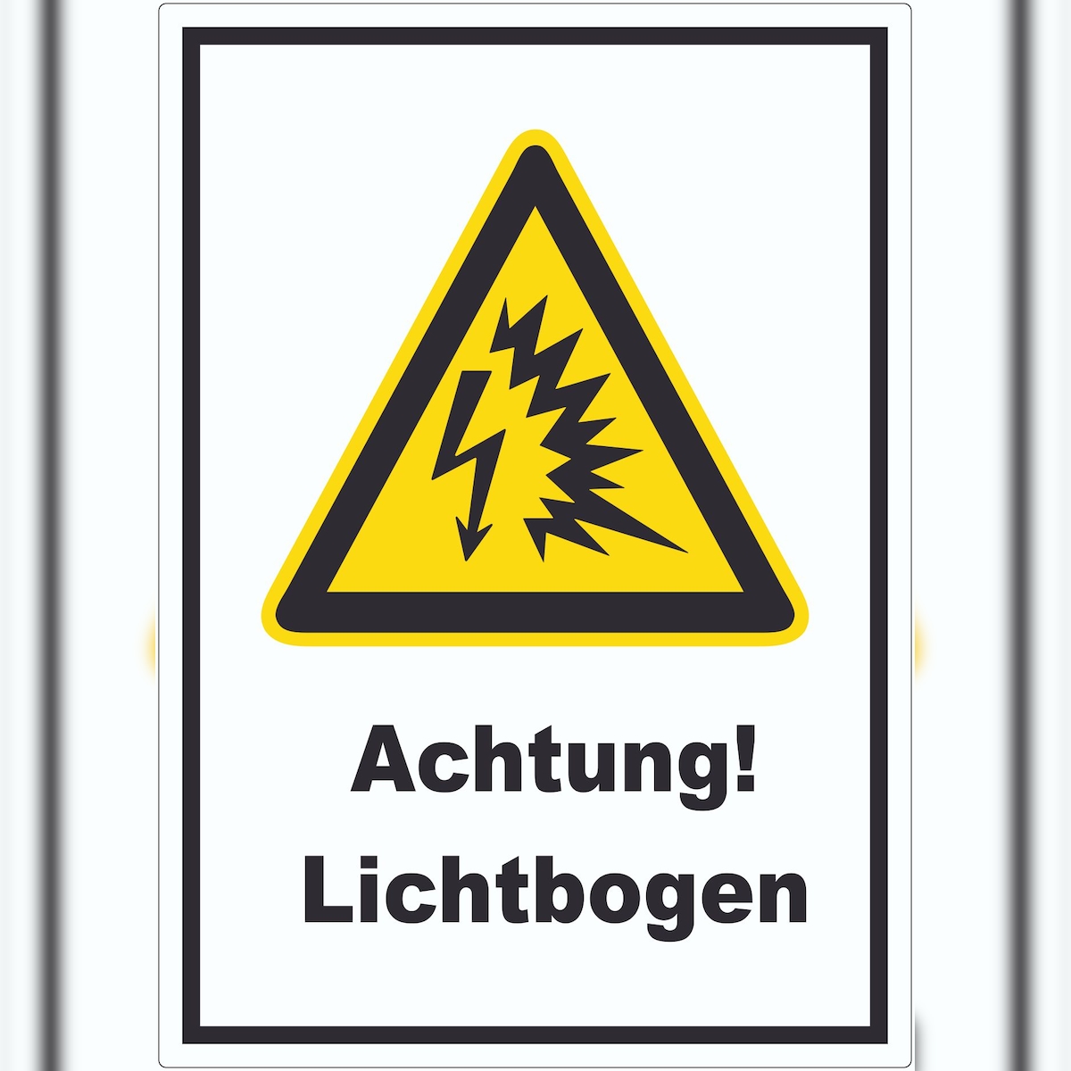 HB-Druck Achtung Lichtbogen Aufkleber A8 (52x74mm) Image