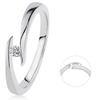 Diamantring ONE ELEMENT "0,05 ct Diamant Brillant Spannfassung Ring aus 585 Weißgold" Gr. 50, silber, Fingerringe, Damen, 50, Weißgold 585-Gold-Diamanten, Weißgold 585, Gold, Diamanten, aus 585 Weißgold – für Damen – elegant, modern & vielseitig...