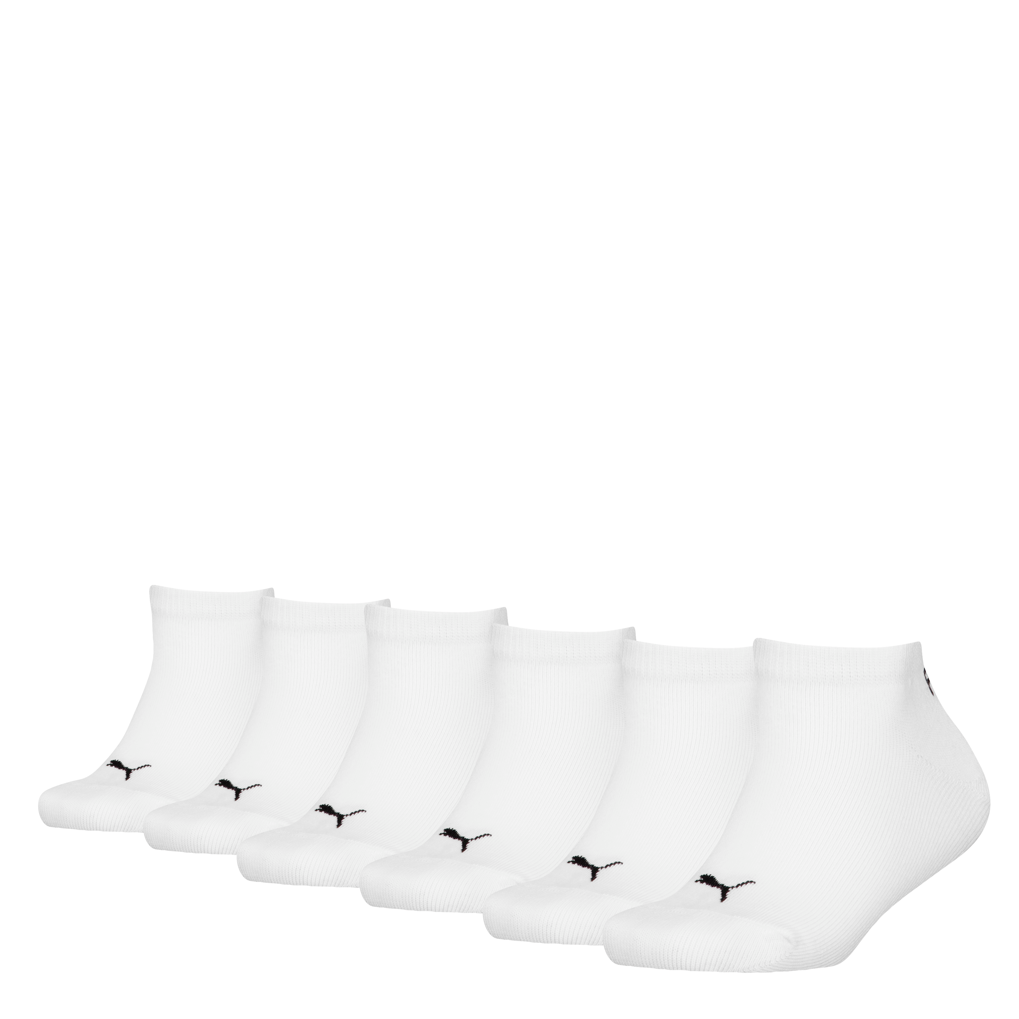 Sneakersocken PUMA "PUMA KIDS PLAIN SNEAKER 6P ECOM", Kinder, Gr. 35-38, weiß, Baumwollmischung, normal, Socken, mit verstärktem Zehenbereich Image