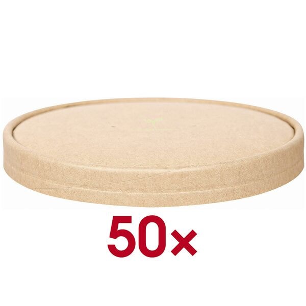 NATURE Star Deckel für Einweg-Salatschalen Caesar 15 cm 50 Stück braun