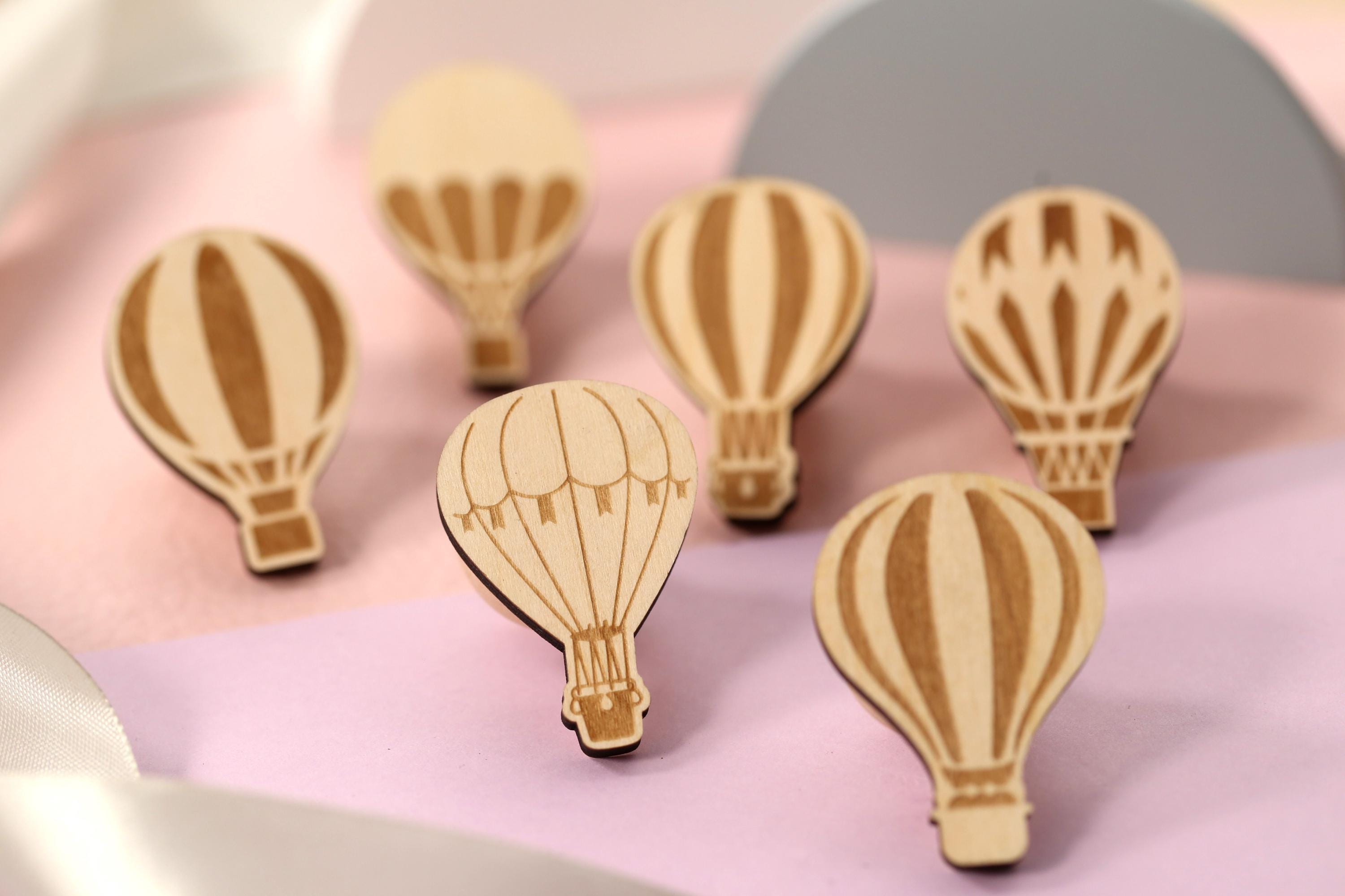 Pomelli per mobili della serie Mongolfiera Pomelli in legno per cameretta dei bambini Pomelli per cassetti Pomelli per cassettiera Pomelli in legno pe